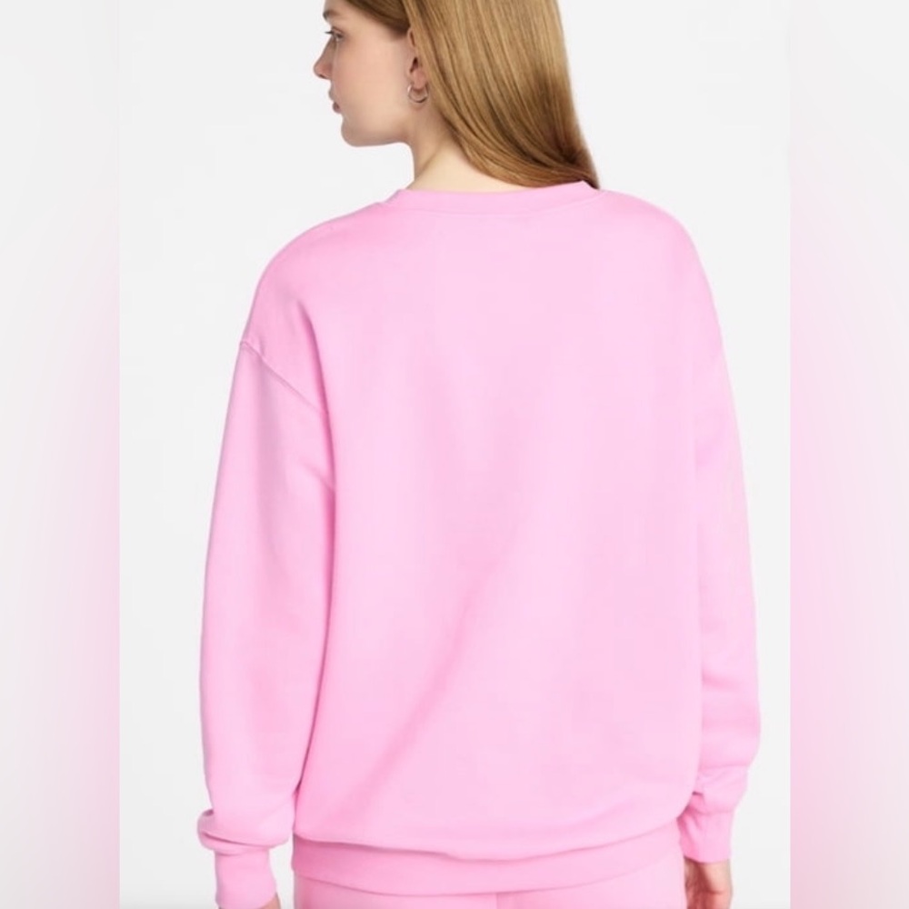 NWT No Boundaries Women's Pink Crewneck Oversized Sweatshirt - Picture 2 of 6